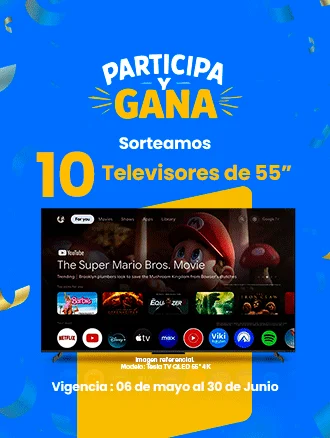 ¡Actualiza tus datos y participa por una de las 10 TVs de 55"!