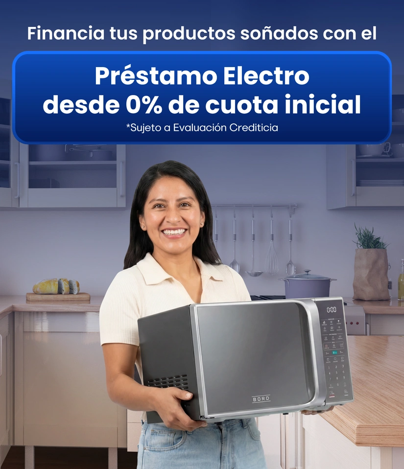 Solicita tu Préstamo Electro desde 0% de cuota inicial