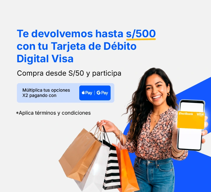 Te devolvemos hasta S/ 500 en compras